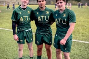 From left to right in the photo above, Dylan Curran, James Siva and John Brendan McDonald